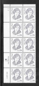 #2943B MNH Alice Paul Plate Block & Copy Block of 10 Plate # B2