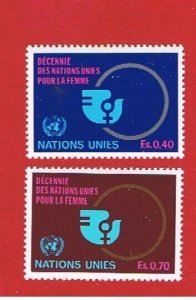 UN Geneva #90-91  MNH OG  Women's Year  Free S/H