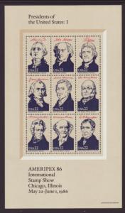 US 2216-2219 Presidents Souvenir Sheet MNH VF