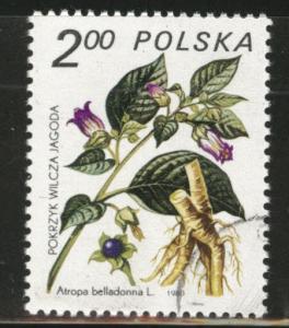 Poland Scott 2410 Used CTO favor canceled Medicinal plant stamp 1980