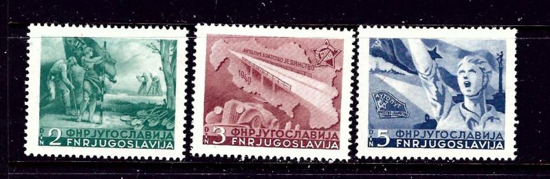 Yugoslavia 283-85 MNH 1950 set