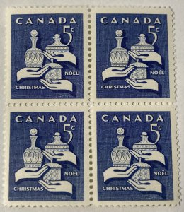 CANADA 1965 #444 Christmas - Gifts from the Wisemen - Block of 4 MNH