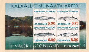 Greenland sheet #308a, MNH, topical, Whales