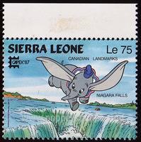 Sierra Leone SG#1026 Mint - 1987 75l.  - Disney, Waterfalls