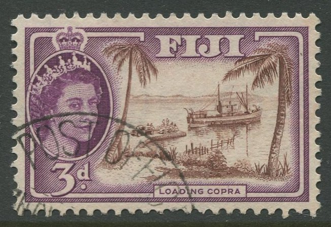 STAMP STATION PERTH Fiji #152 QEII Definitive Issue Used 1954 CV$0.30