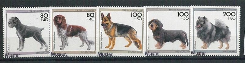 60848 -  GERMANY - STAMP set with MUNSTER overprint 1995 -   SPECIMEN : DOGS