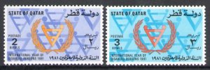 1981 QATAR, SG n. 705/06 - Year Disabled - MNH**