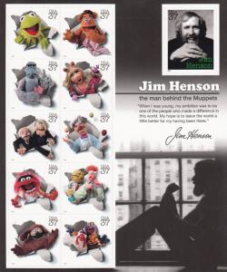 Jim Henson Muppets Sheet of Eleven 37¢ Stamps Scott 3944 - Stuart Katz