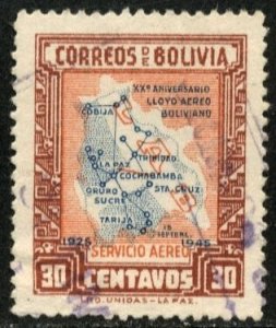 BOLIVIA #C106, USED AIRMAIL - 1945 - BOLIVIA161