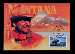 US #2401 FDC Maximum Card 989 MONTANA Stamp.