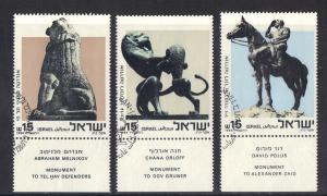 Israel 1984  used with tab Alexander Zaid Monument  complete