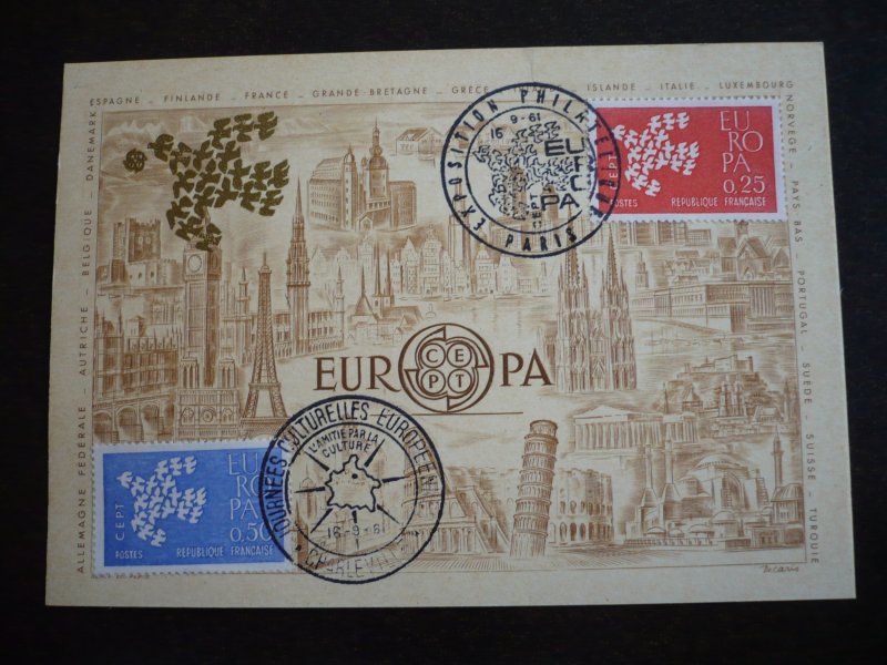 Europa 1961 - France - Set - First Day Cover