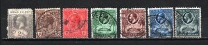 GOLD COAST 1913-1928 SET OF 7 STAMPS USED/HINGED