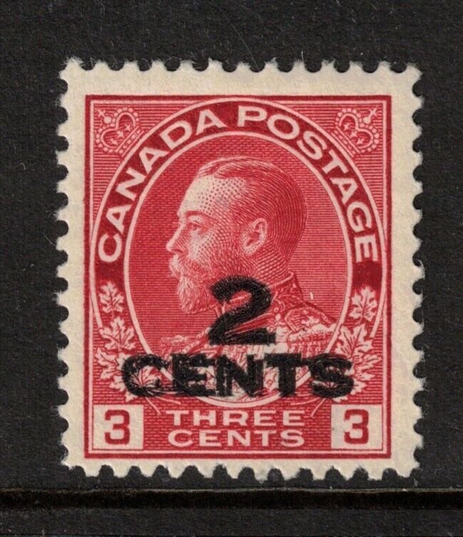 Canada #140a Mint Fine - Very Fine Never Hinged With Double Surcharge Variety