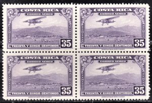 Costa Rica Scott C219 VF mint OG NH block of 4.