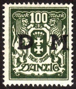 1923, Danzig 100Mk, MNH, Sc O37, Mi D37