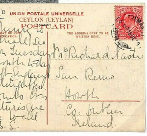 GB MARITIME Card SOUTH AUSTRALIA *Fremantle* Ceylon PPC Ireland Dublin 1906 B91