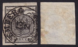 Austria - 1850 - Scott #2 - used - LEMBERG pmk Ukraine