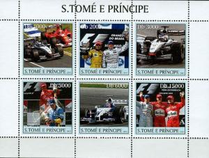 SAO TOME E PRINCIPE 2003 SHEET FORMULA 1 F1 SPORTS st3127