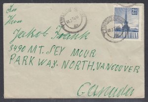 Romania - Jul 1970 Cover to Canada