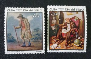 CUBA Sc# 1331-1332  STAMP DAY Philately CPL SET of 2  1968  MNH  mint