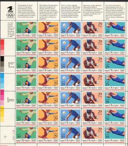 US #2637-41 Mint Sheet Olympic Sports 