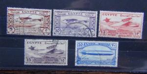 Egypt 1933 International Aviation Congress set Fine used