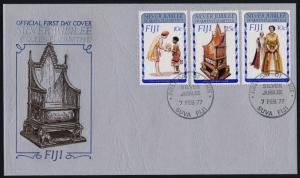 Fiji 371-3 on FDC - Queen Elizabeth Silver Jubilee