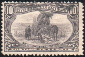 USA #290 F-VF, town cancel, bold color! Retail $35