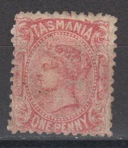 TASMANIA 1870 QV 1D WMK 4 PERF 12