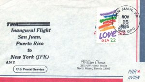 1985 Inaugural Flight AM2 - San Juan, Puerto Rico to New York - F26545