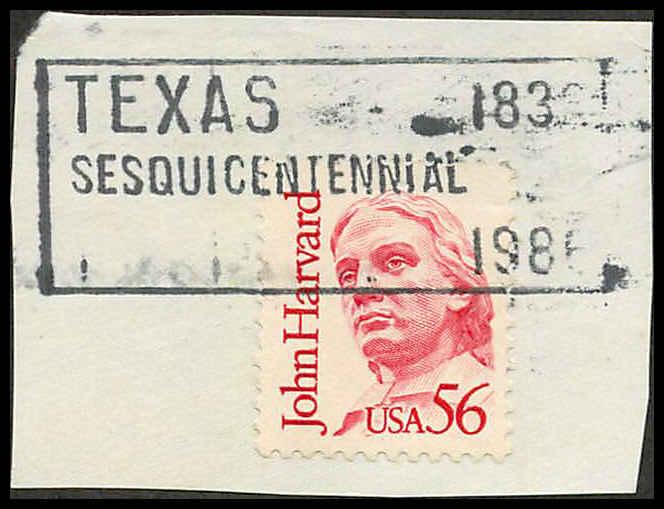 2190 Used Texas Sesquicentennial canc