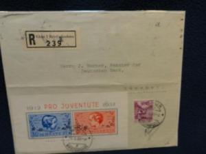 Switzerland 1937 Pro Juventute Cachet