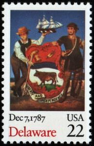 SC#2336 22¢ Constitution Bicentennial: Delaware (1987) MNH