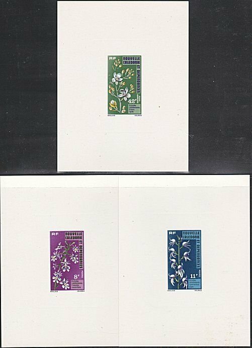 NEW CALEDONIA 1975 Orchids - set of a large die proofs.....................53923