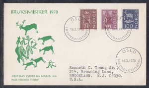 Norway Scott 428/469 FDC - 1970 Post Horn Phosph. Issues