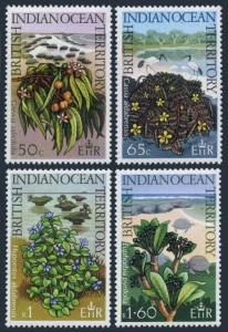 BIOT 78-81,MNH.Michel 78-81. Native Plants 1975.Birds,Turtles.