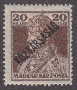 Hungary 170 King Charles IV O/P 1918