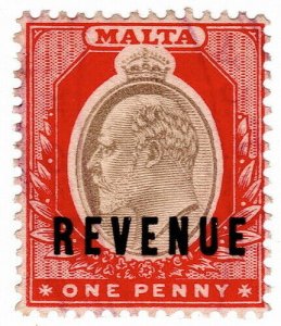 (I.B) Malta Revenue : Duty Stamp 1d