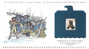 THE HISTORY OF THE U.S. IN MINT STAMPS WASHINGTON AT VALLEY FORGE