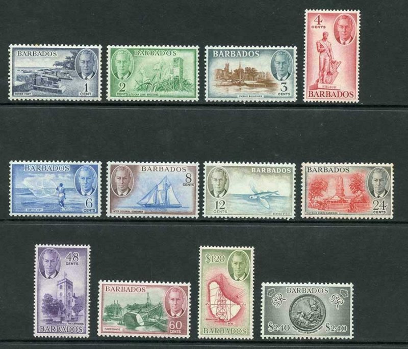 Barbados SG271/82 1950 KGVI Set of 12 M/M