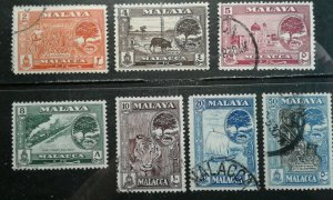 Malaya-Malacca #56-60 used (some have very light cancels) e202 7128