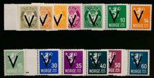 NORWAY 207-219 MINT NH (includes 218 !)