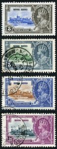 Hong Kong SG133/36 1935 Silver Jubilee Set Fine Used