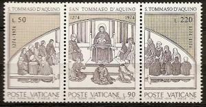 Vatican City 555-57 MNH 1974 St. Thomas Aquinas Strip OF 3