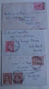 ARGENTINA 3 TINY COVERS 4 X 2 1/2  /4 1/2 X 3 1936/ 1966