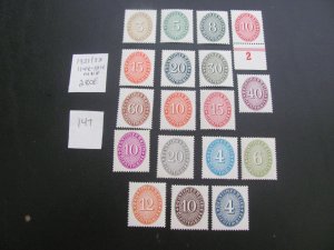 Germany 1927-33 MNH MI. 114-131 OFFICIAL  XF 280 EUROS (147)