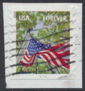 USA Sc# 4773a PL V111 Used SA on piece  Flag 2013 see details / scan