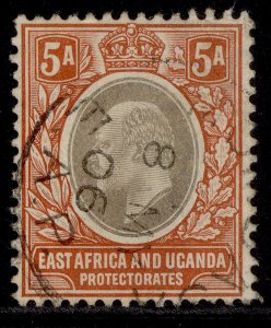 EAST AFRICA and UGANDA EDVII SG24, 5a grey/orange-brown, FINE USED. Cat £18. CDS