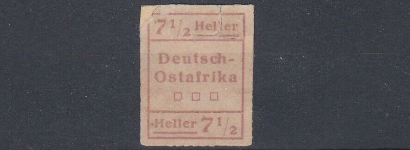 GERMAN EAST AFRICA  1916  WUGA LOCAL 7 1/2H UNISSUED NO GUM HAS BEEN REPAIRED   